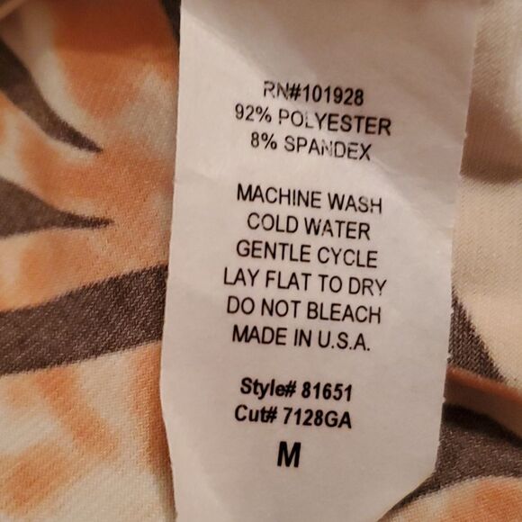 Susan Lawrence Women's Sleeveless Floral Leaf Print Top Size Med - Picture 8 of 8